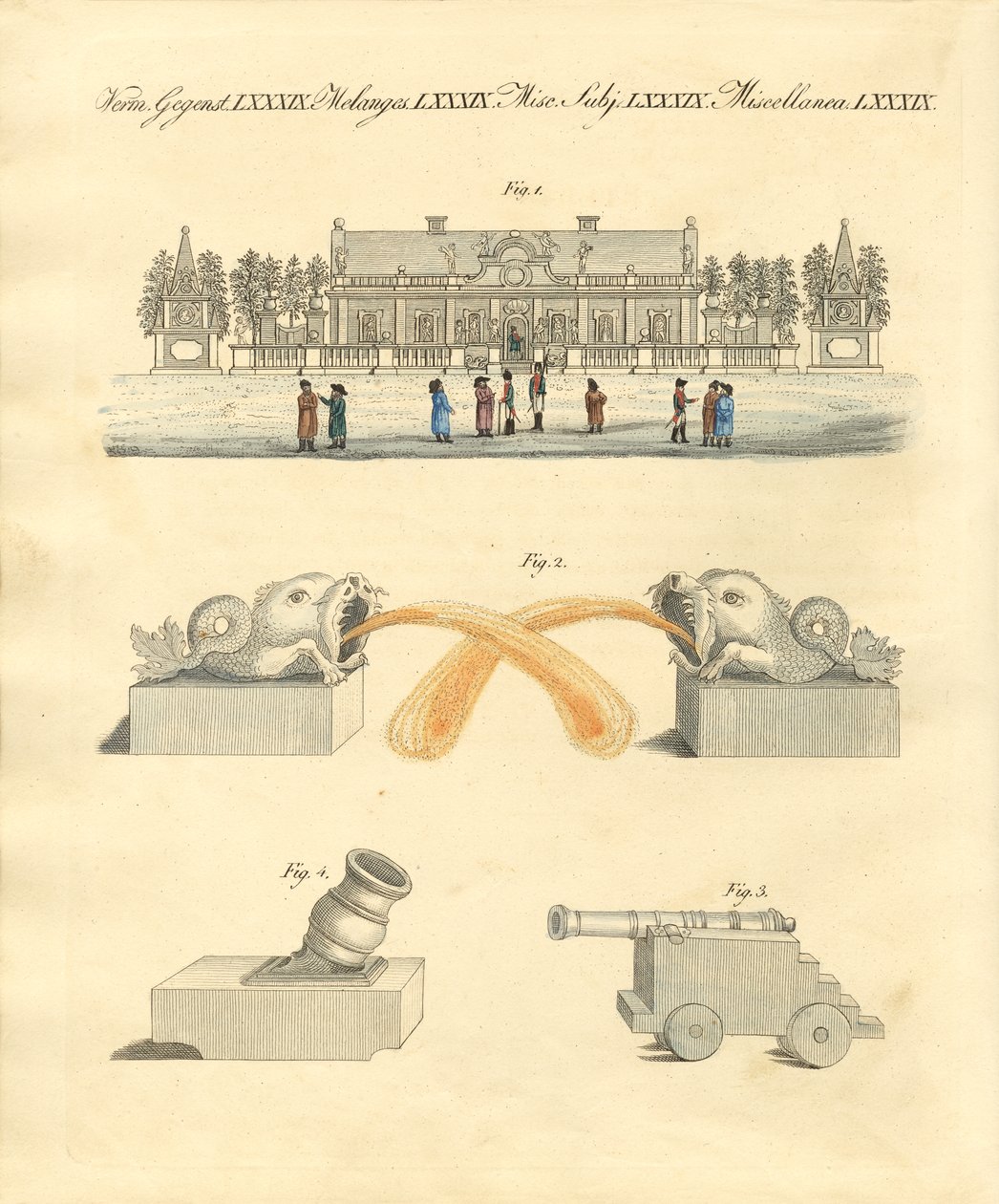 Jégpalota a Néva folyónál Szentpéterváron (színes metszet) alkotó: German School