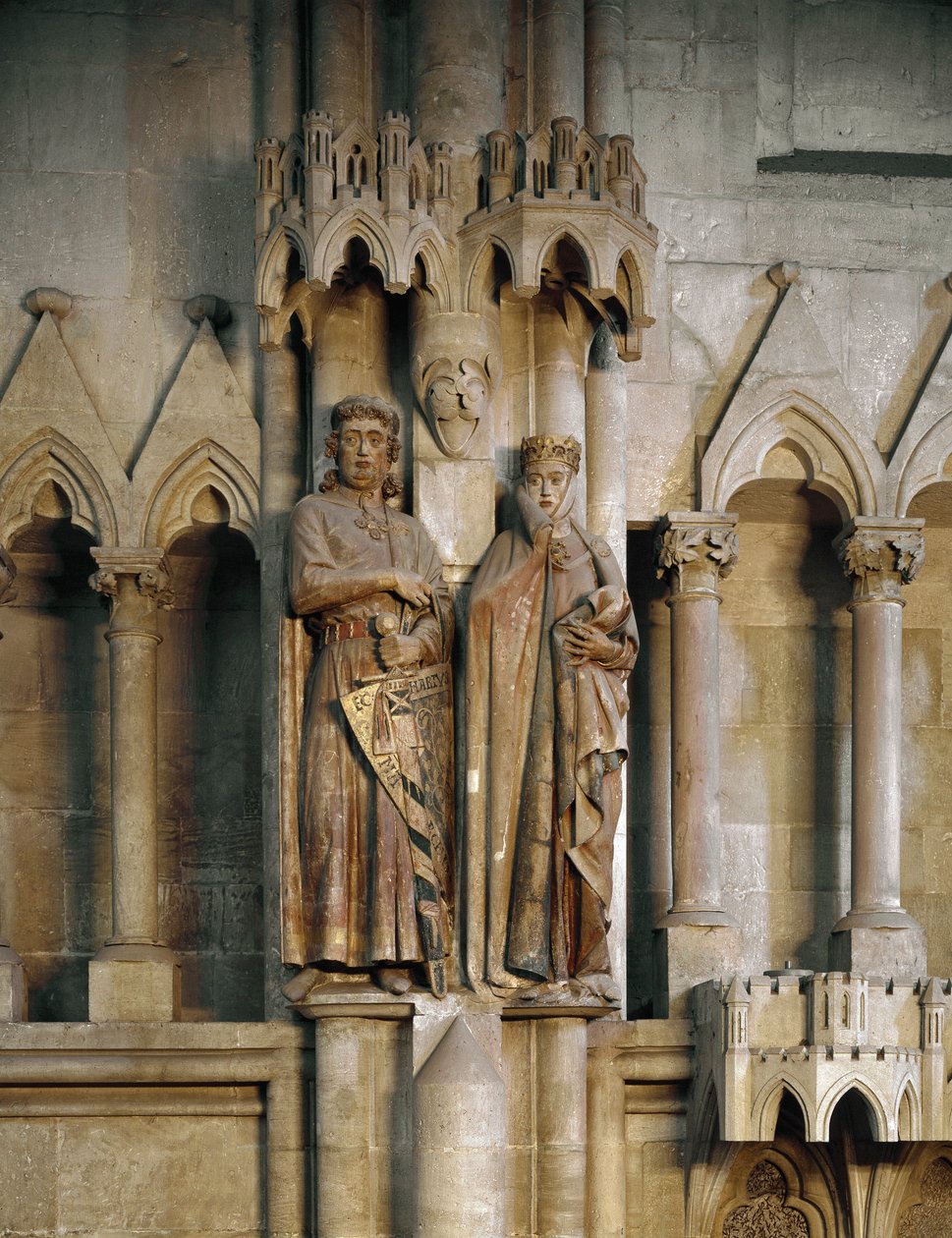 Ekkard lovag és felesége, Uta (Hermann és Reglindis) A német iskola szobra. 1245 Szent Péter és Pál katedrális, Naumburg, Németország alkotó: German School
