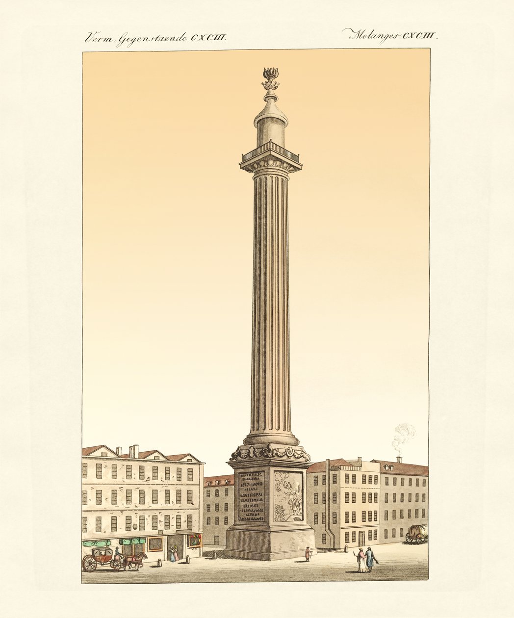 Az emlékmű Londonban (színes metszet) alkotó: German School