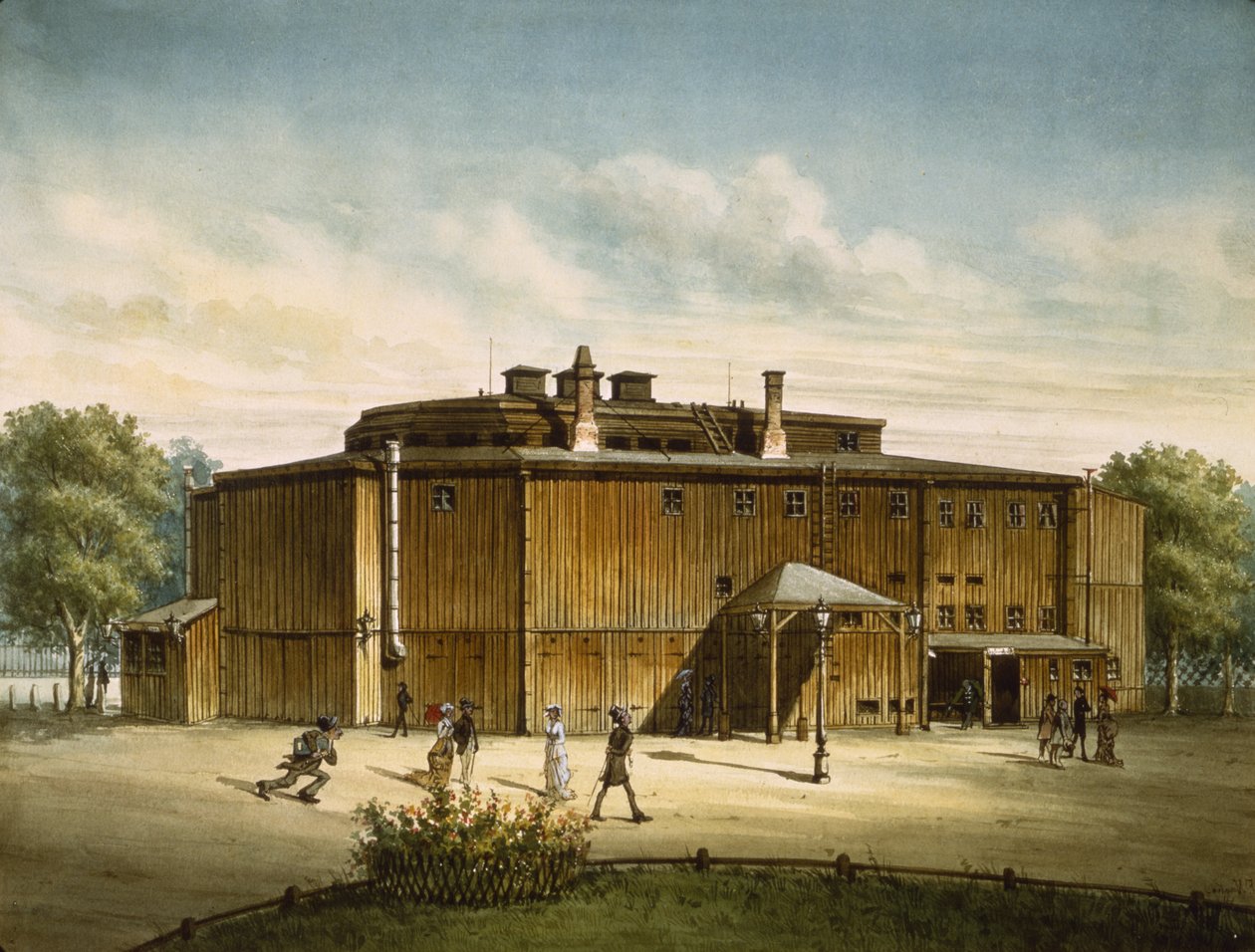 Drezdai színház (wc papíron) alkotó: German School