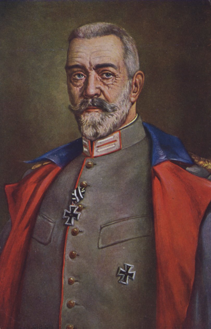 Theobald von Bethmann Hollweg, Németország kancellárja az első világháború idején (színes litográfia) alkotó: German School