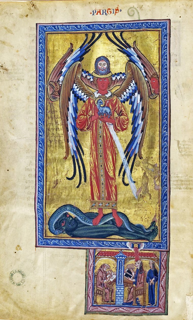 Az Isteni Szeretet Teofániája (Látás az Isteni Művek Könyvéből), 1220-30 körül (guache pergamen) alkotó: German School