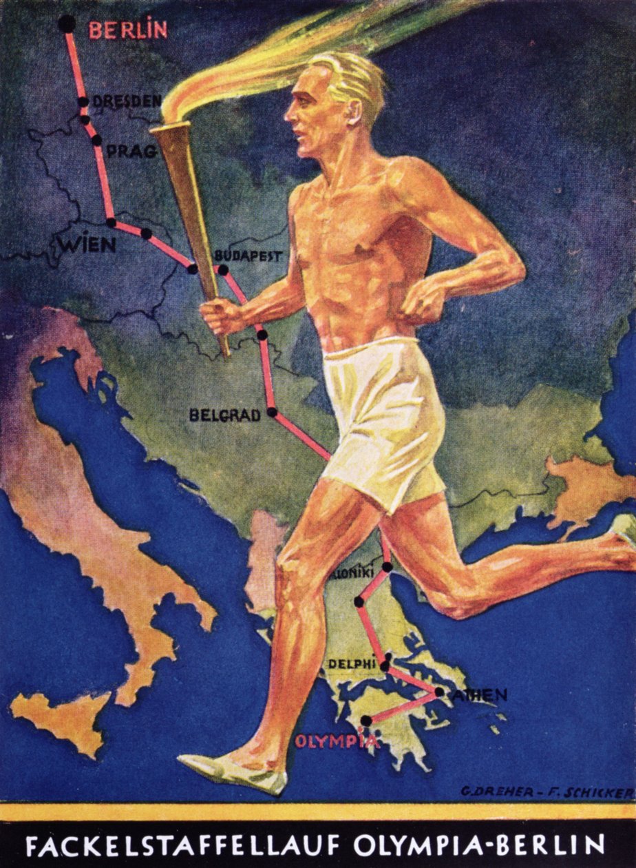 Fáklyavivő a berlini olimpián, 1936 alkotó: German School
