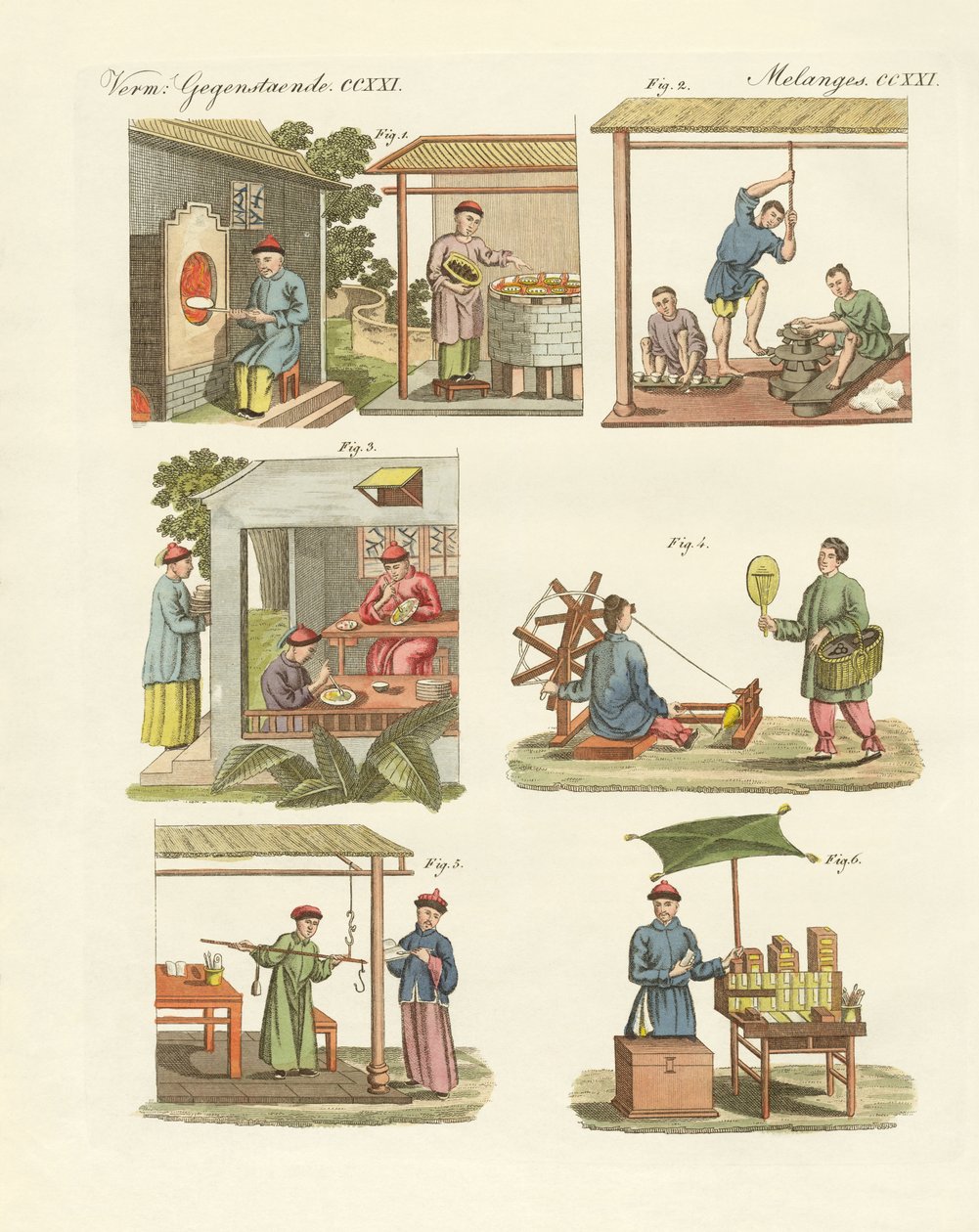 Kereskedelmi, művészeti és kézimunkák Kínában (színes gravírozás) alkotó: German School