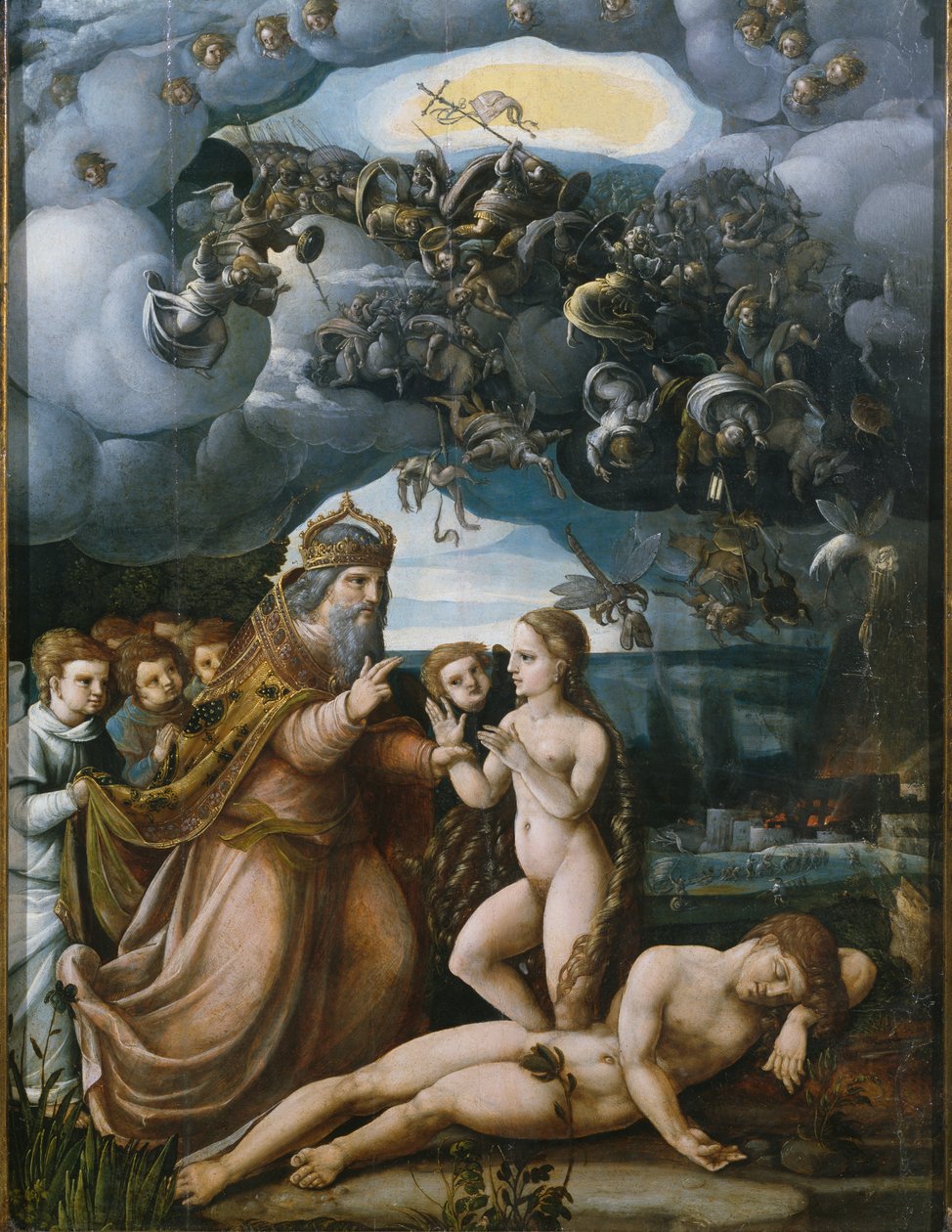 A teremtés triptichonja, Éva teremtése, központi panel (lásd még: 346194, 346197) alkotó: German School