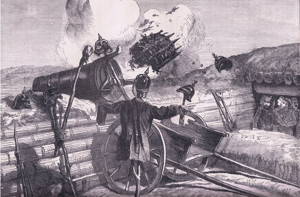 Az ellenséges tartomány kipróbálása, Cassells History of the War Franciaország és Németország között, a Cassell and Company Limited kiadója, 1890 körül (litho) alkotó: German School