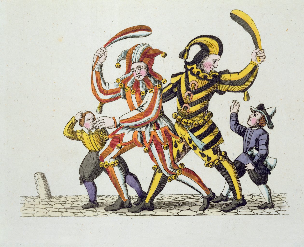Két gyerekkel játszó bolond, a régi nürnbergi szokások és gyakorlatok a játékokban és dalokban, újra kiadva 1831-ben alkotó: German School
