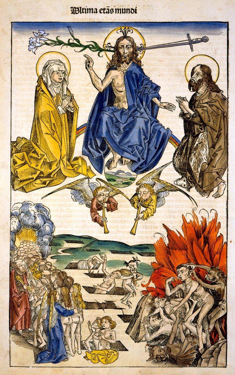 Ultima etas Mundi (Az utolsó ítélet) a Liber Chronicarumból, Hartmann Schedel, 1493 alkotó: German School