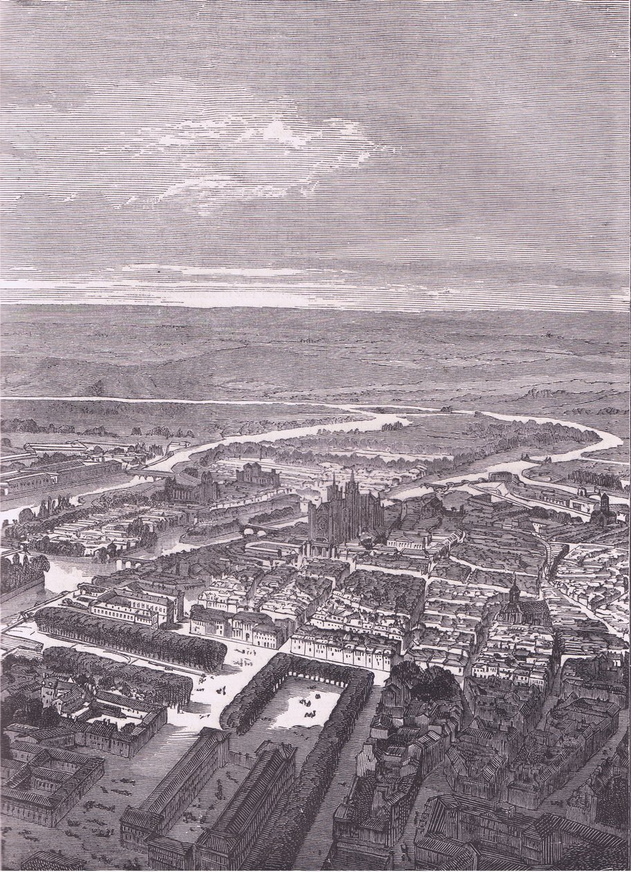 View of Metz, Cassells History of the War Franciaország és Németország között, kiadó: Cassell and Company Limited, 1890 körül (litho) alkotó: German School