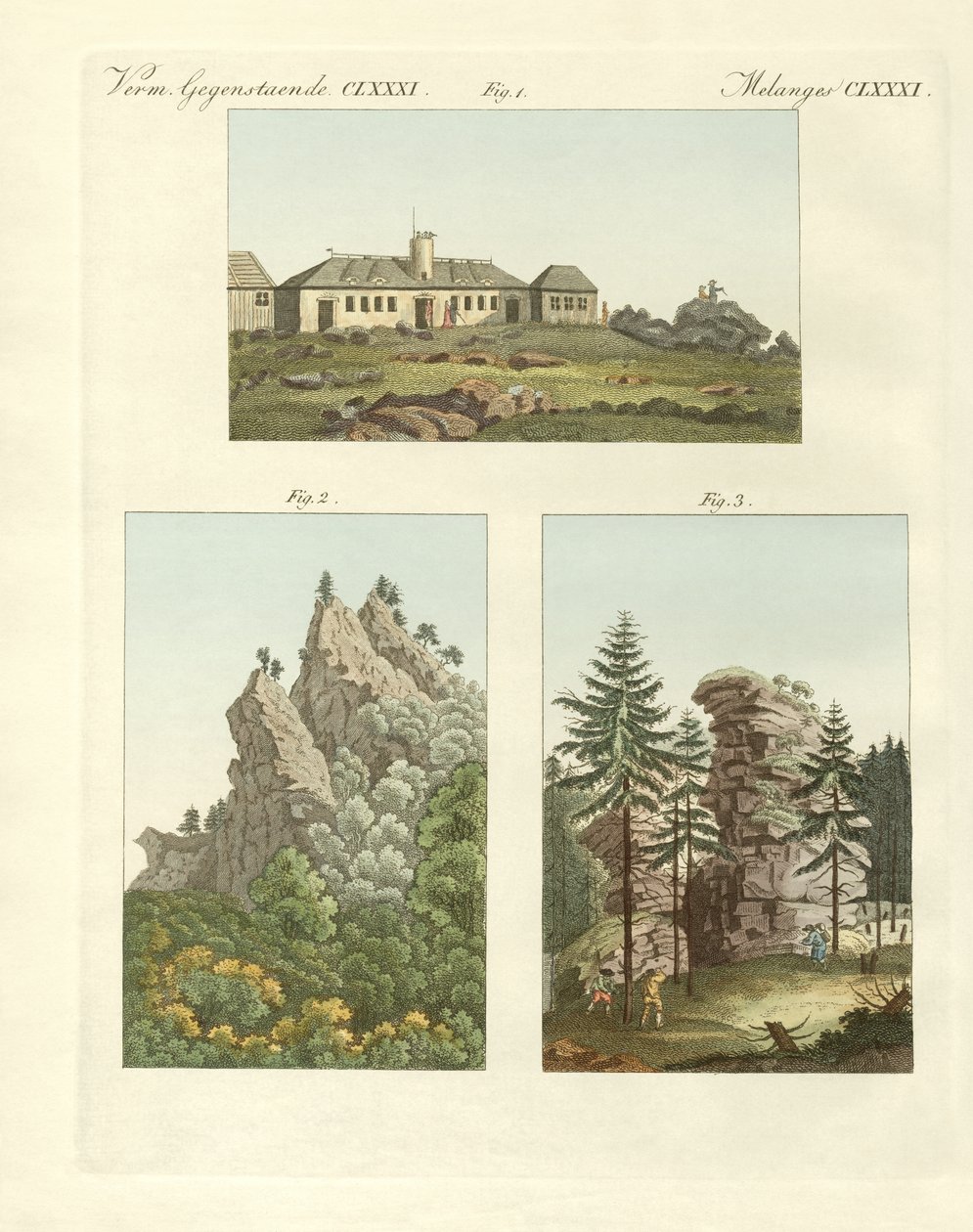 Harz látképe (színes metszet) alkotó: German School