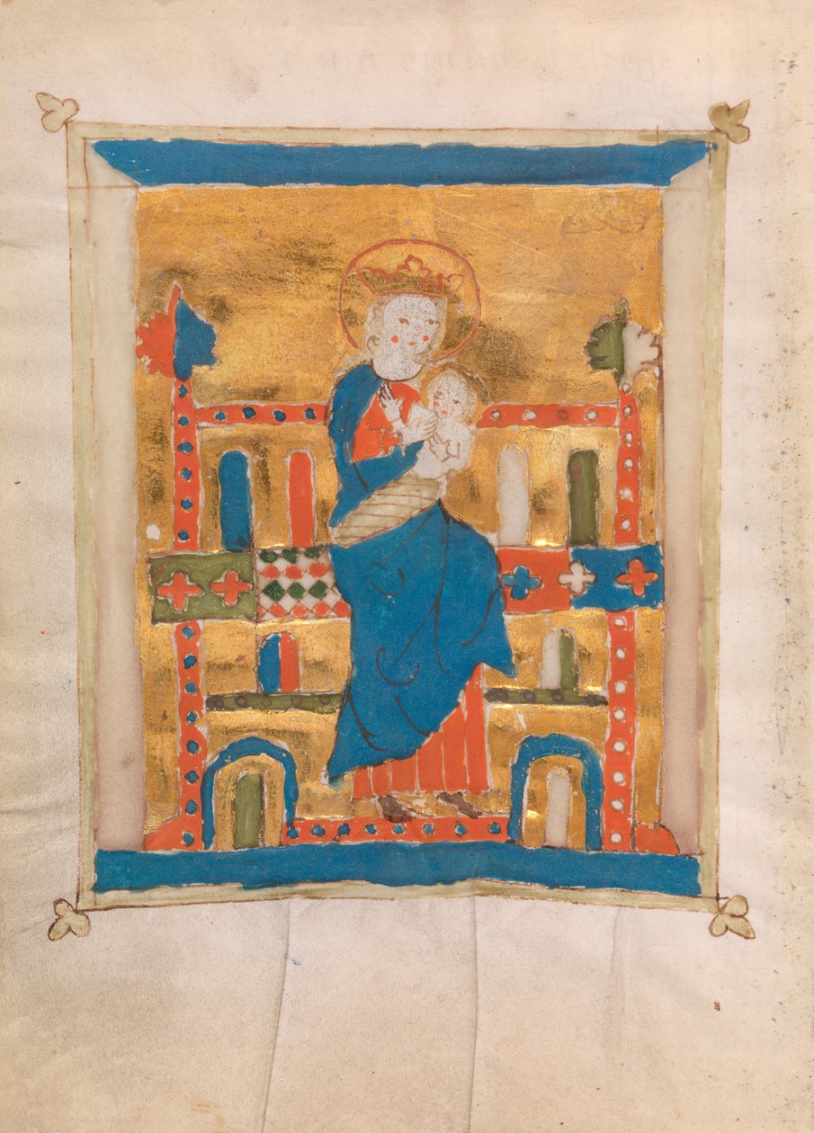 Szűz és gyermek, 1400 (wc pergamen) alkotó: German School