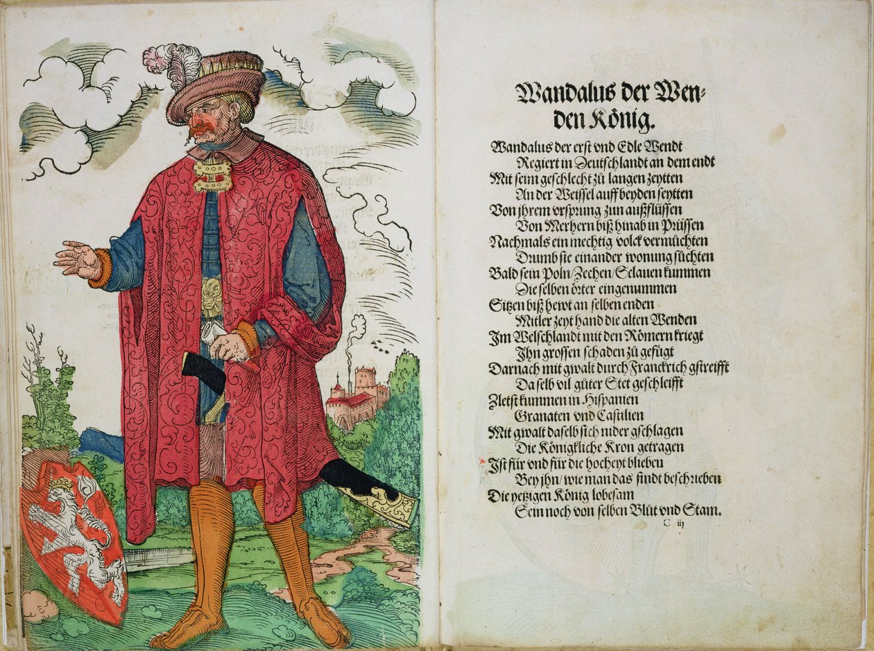 Wandalus, a Wenden királya, A német nemzet első tizenkét régi királyának és hercegének eredete, 1543 alkotó: German School