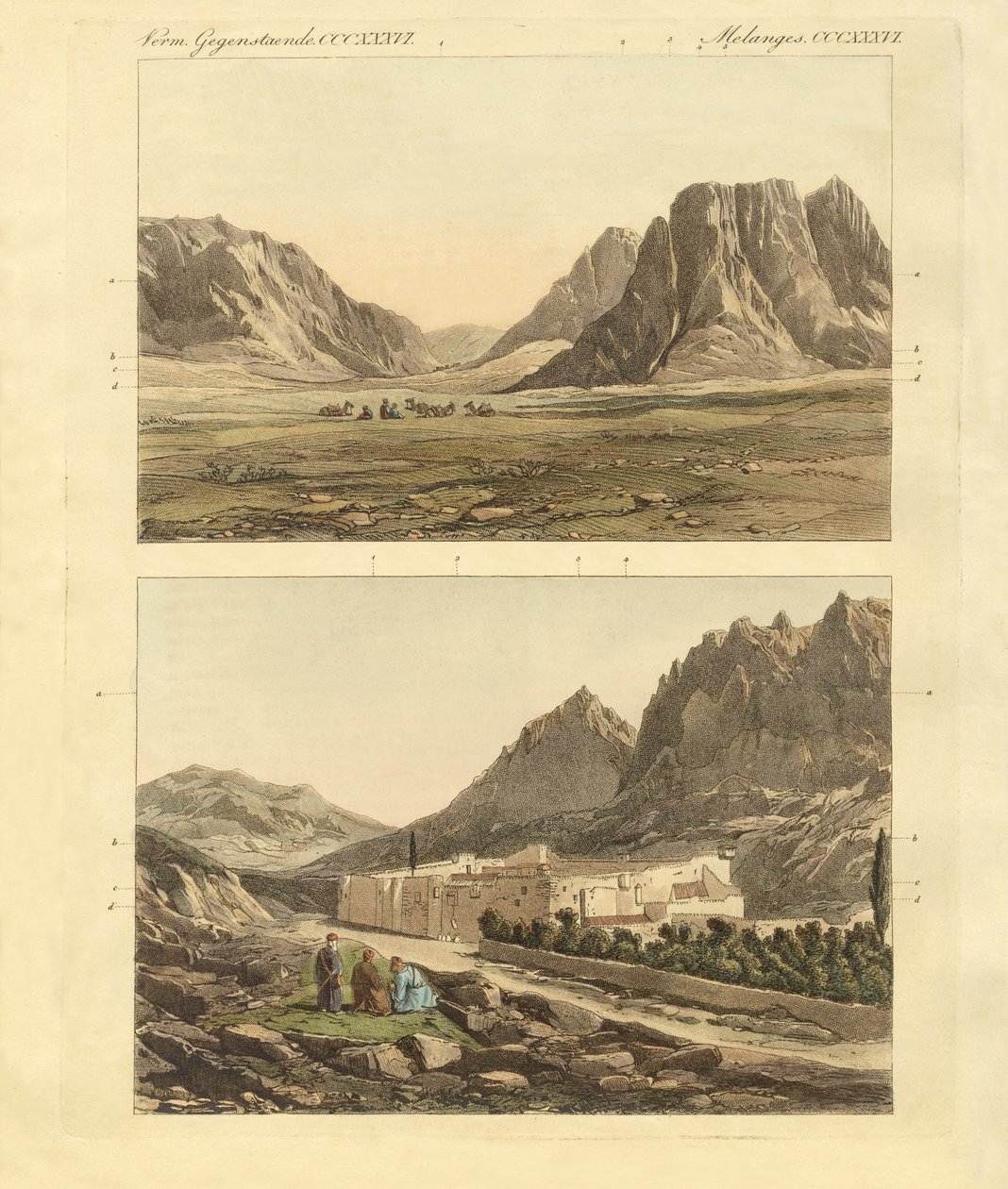 Út a Sínai-hegyhez (színes metszet) alkotó: German School