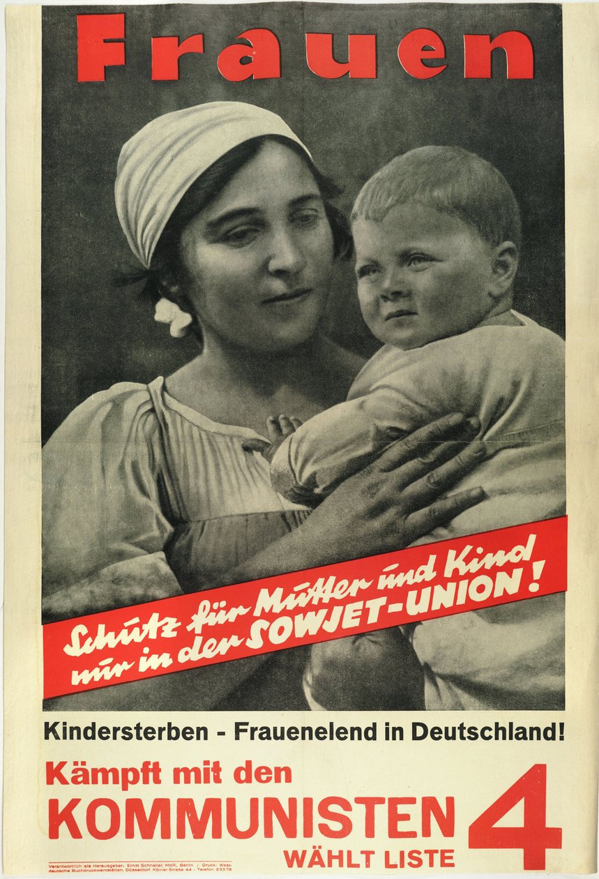 Nők! Harcolj a kommunistákkal, szavazz 4. lista - Anonymous1924 (litográfia) alkotó: German School