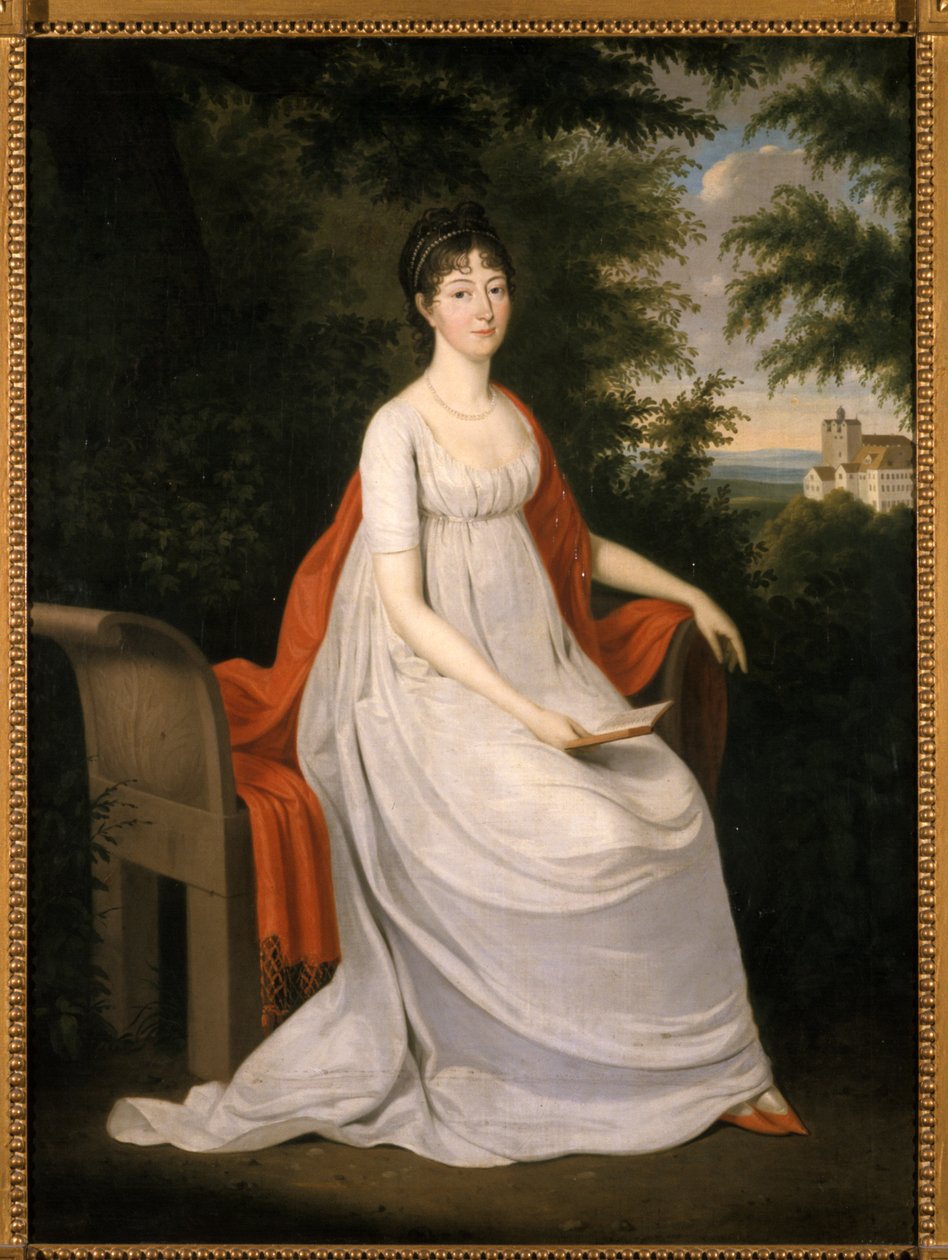 Padon ülő nők, 1800 alkotó: German School