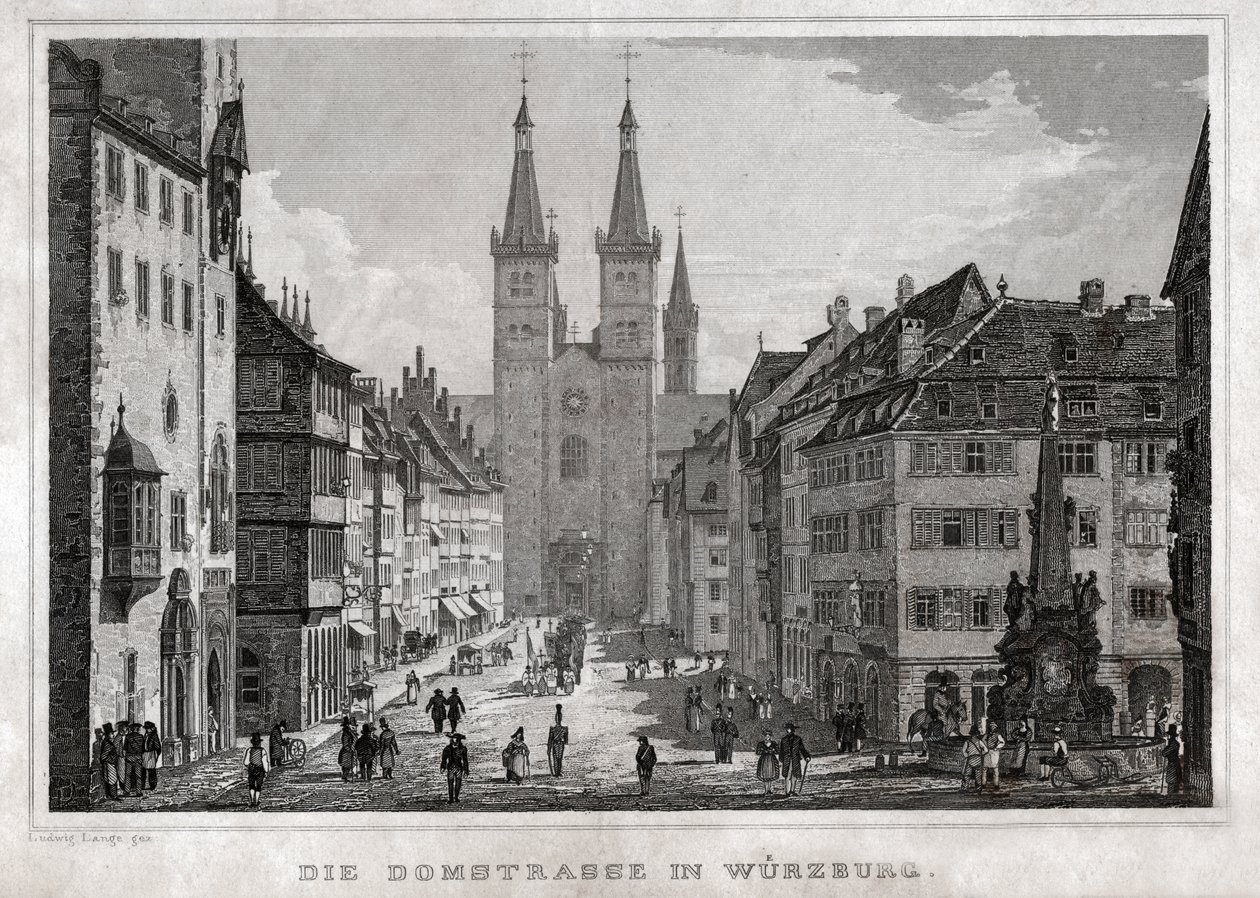 Wurzburg. (metszet, kb. 1830) alkotó: German School