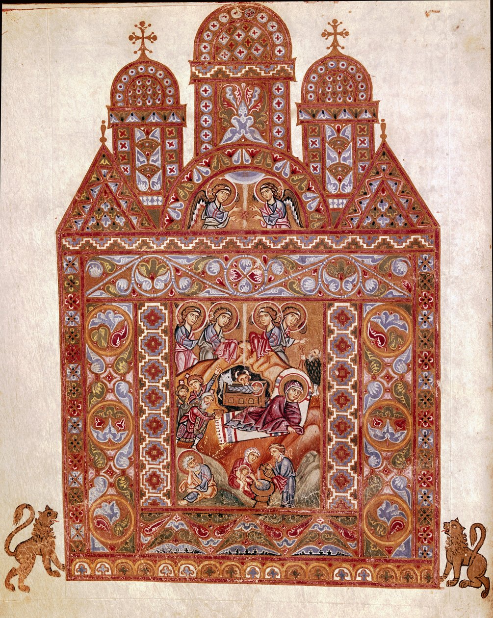 Az Egbert-kódex (Codex Egberti) miniatúrája, a Reichenau-i iskola. 980 kb. Cividale del Friuli, Régészeti Múzeum vagy Cathedrale de Cividale alkotó: German School