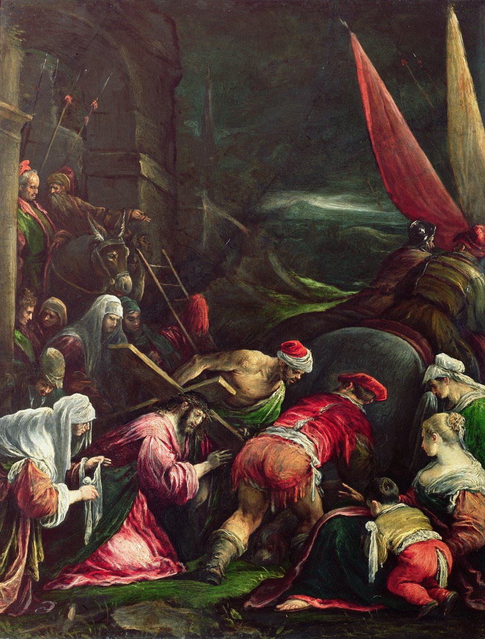 Kereszthordozás, 1592 alkotó: Gerolamo Bassano