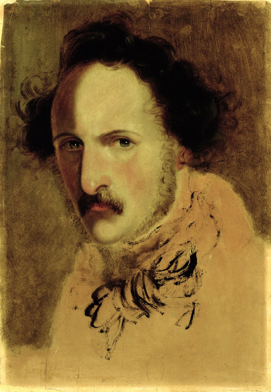 Gaetano Donizetti (1797-1848) portréja (olaj, papír, vászon) alkotó: Gerolamo Induno