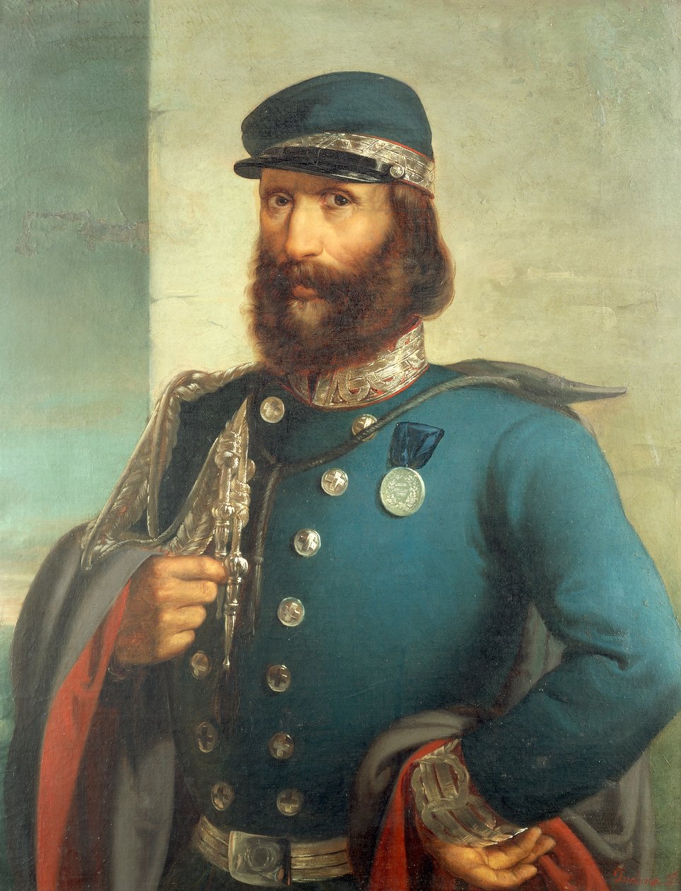 Giuseppe Garibaldi (1807-1882) portréja, Gerolamo Induno alkotó: Gerolamo Induno