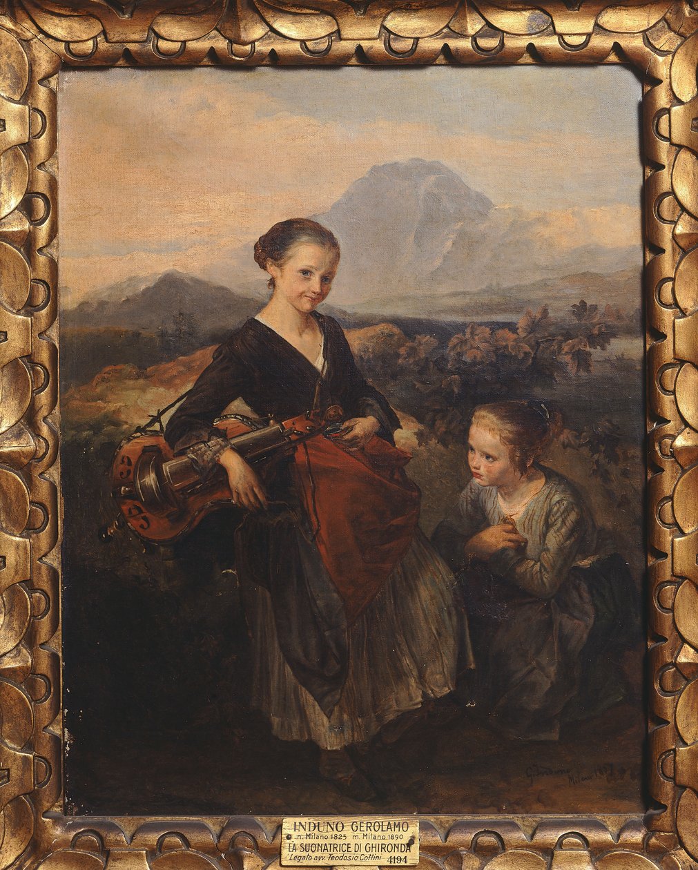 Gerolamo Induno: The Woman Playing the Hurdy Gurdy alkotó: Gerolamo Induno