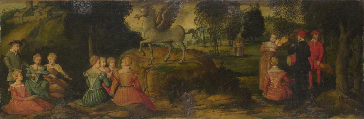 Pegazus és a múzsák, 1540 körül alkotó: Gerolamo Romanino