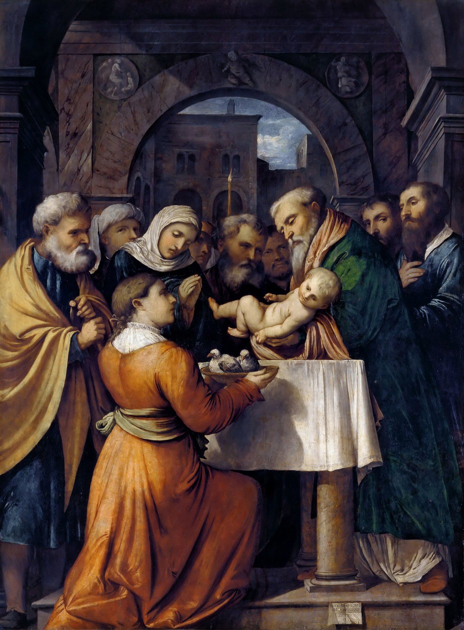 Jézus bemutatása a templomban, 1529. alkotó: Gerolamo Romanino