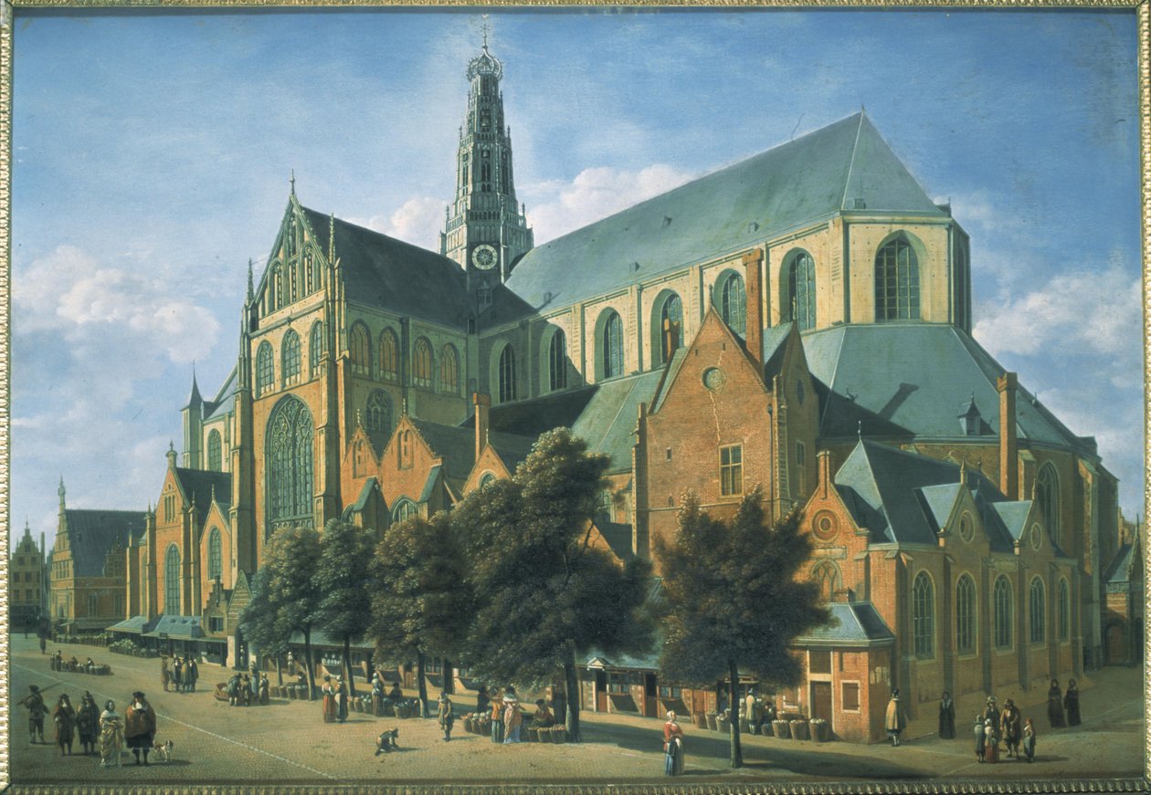 St. Bavokerk délkeletről alkotó: Gerrit Adriaensz Berckheyde