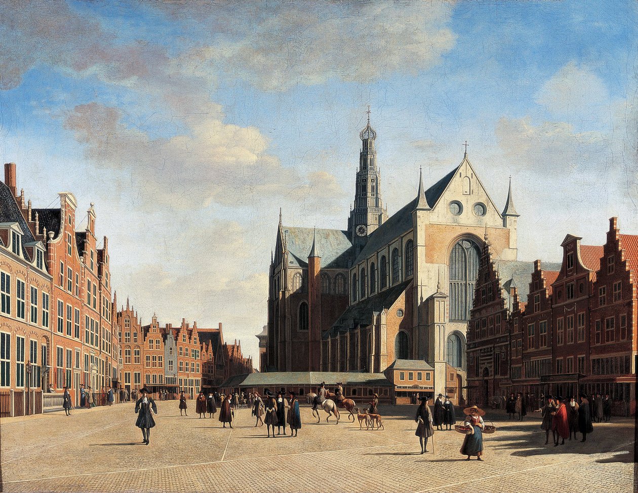 A nagy piac Haarlemben alkotó: Gerrit Adriaensz Berckheyde