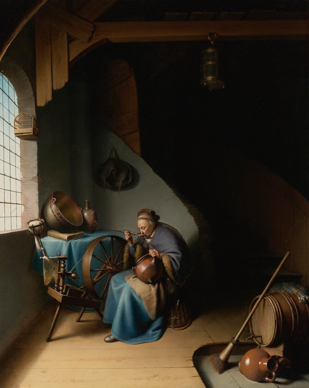 Kását esző nő alkotó: Gerrit Dou