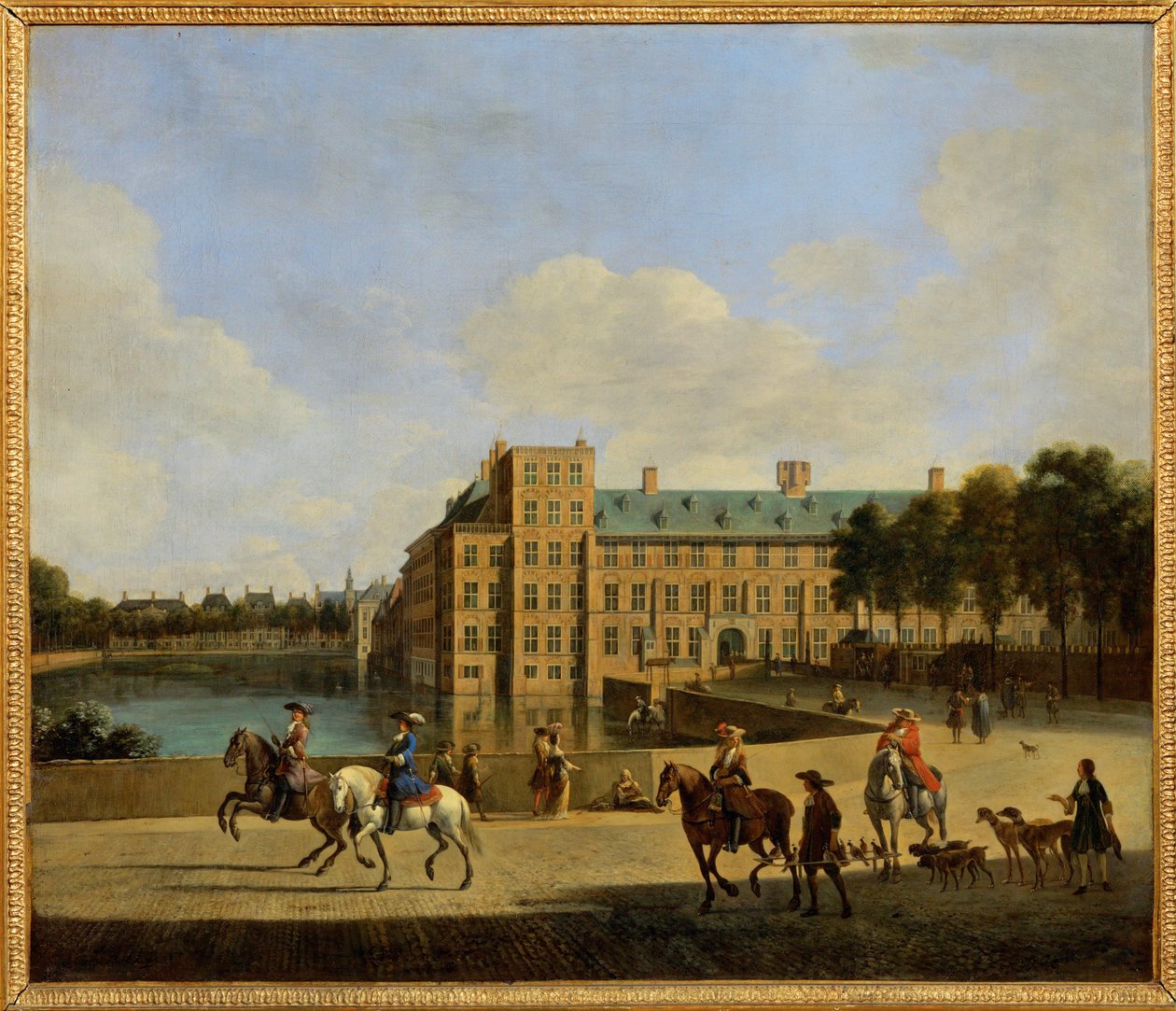 A Binnenhof a hágai Vijveren ... (festmény, vászon) alkotó: Gerrit Adriaensz Berckheyde