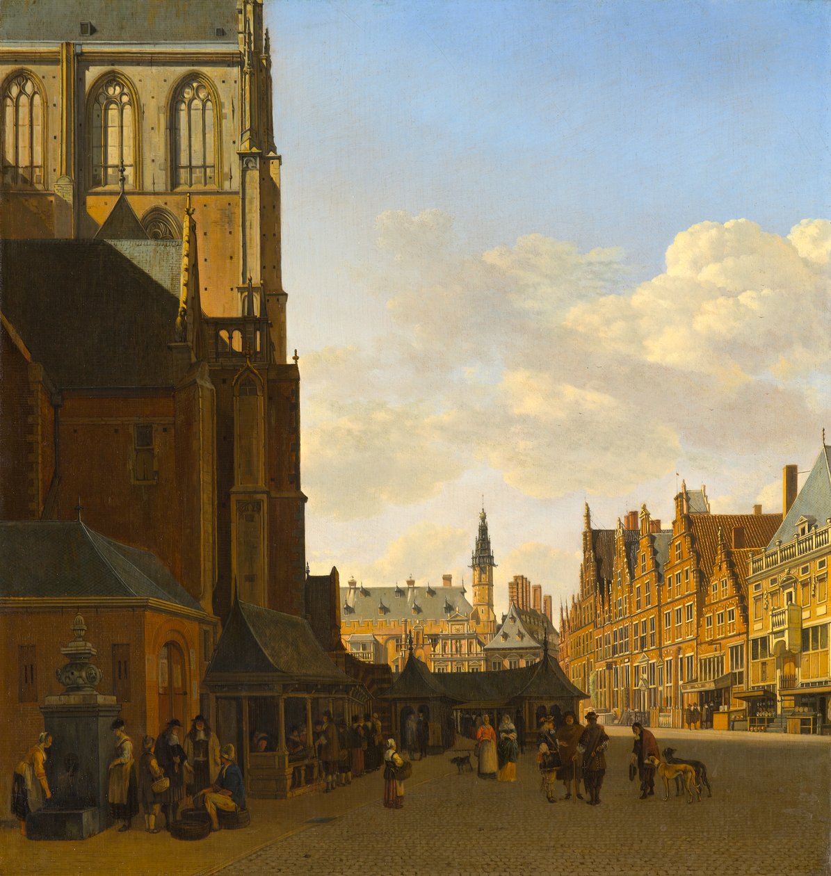 A halpiac és a Grote Kerk Haarlemben, 1675-1680 körül alkotó: Gerrit Adriaensz Berckheyde