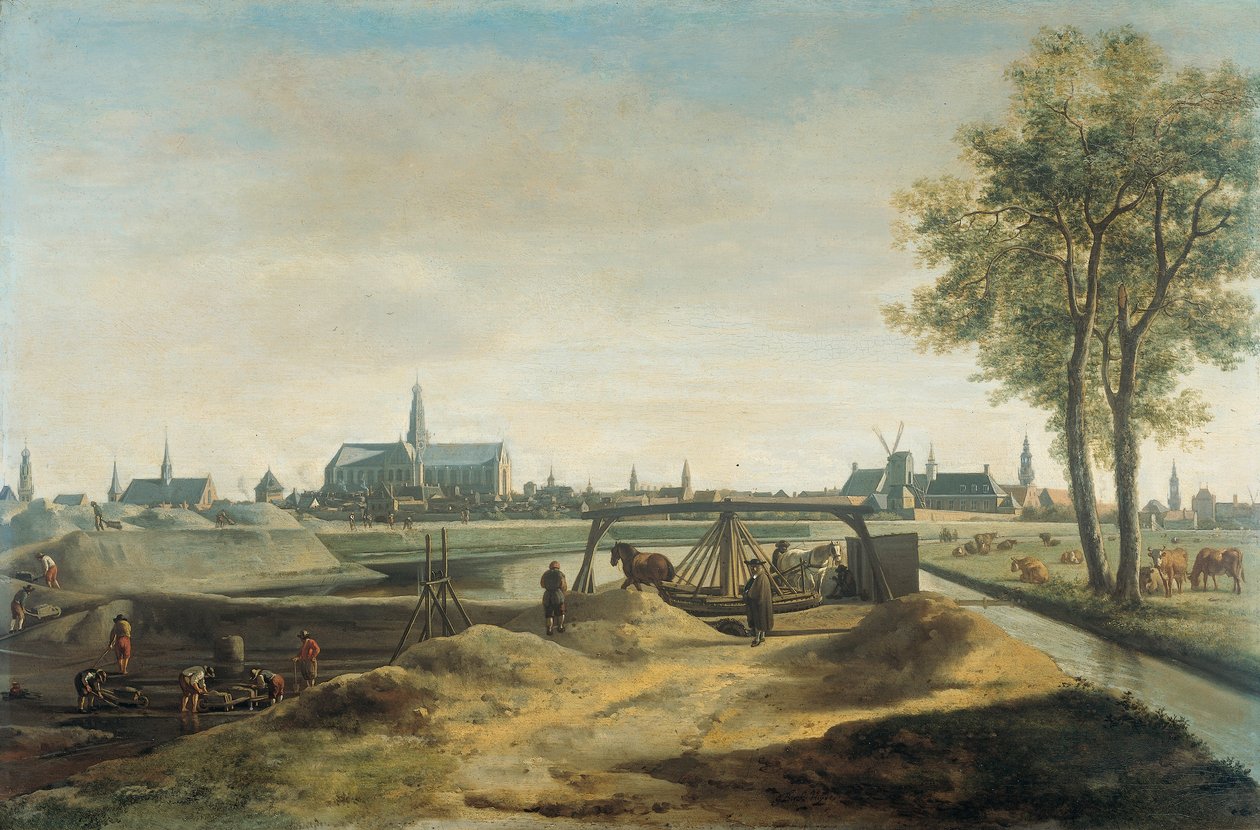 Új erődítmények Haarlem számára alkotó: Gerrit Adriaenszoon Berckheyde