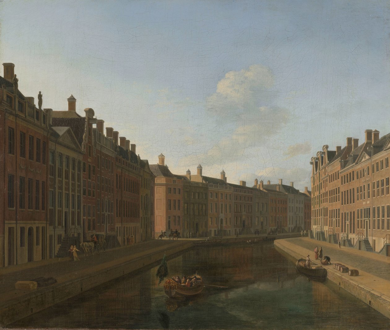 Kilátás a Herengracht Golden Bend-re keletről alkotó: Gerrit Berckheyde
