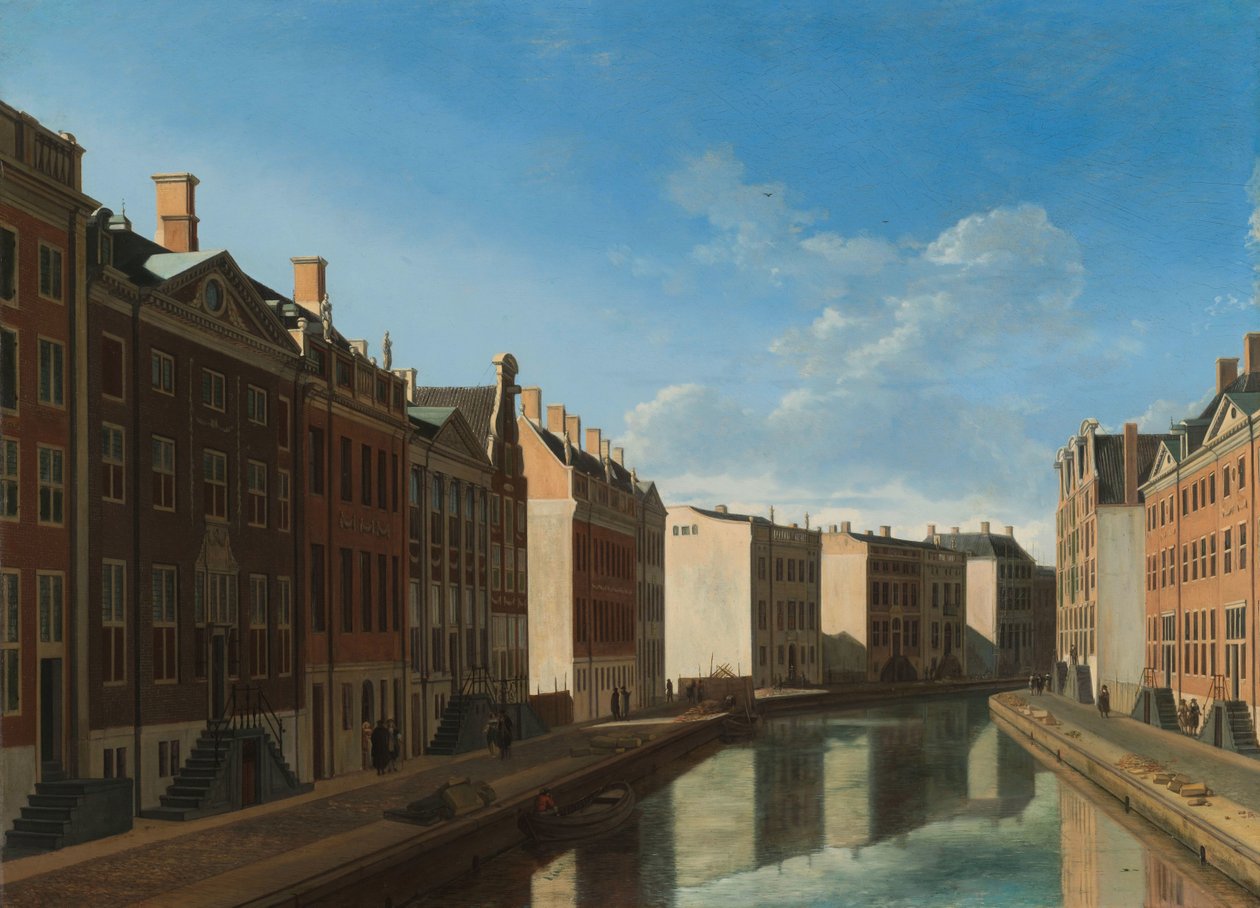 Kilátás az Aranykanyarra a Herengrachtban Kilátás a Herengracht Golden Bend-re keletről alkotó: Gerrit Berckheyde