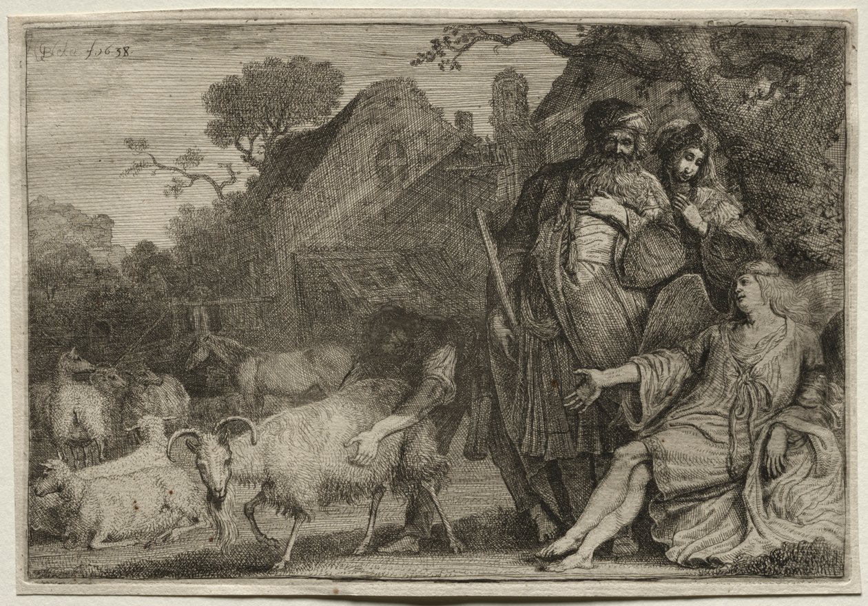 Egy angyal megjövendöli Ábrahám fiának születését, 1638. alkotó: Gerrit Claesz. Bleker