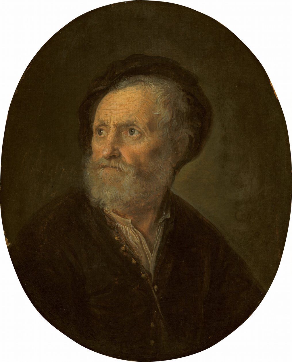 Egy szakállas férfi mellszobra alkotó: Gerrit Dou