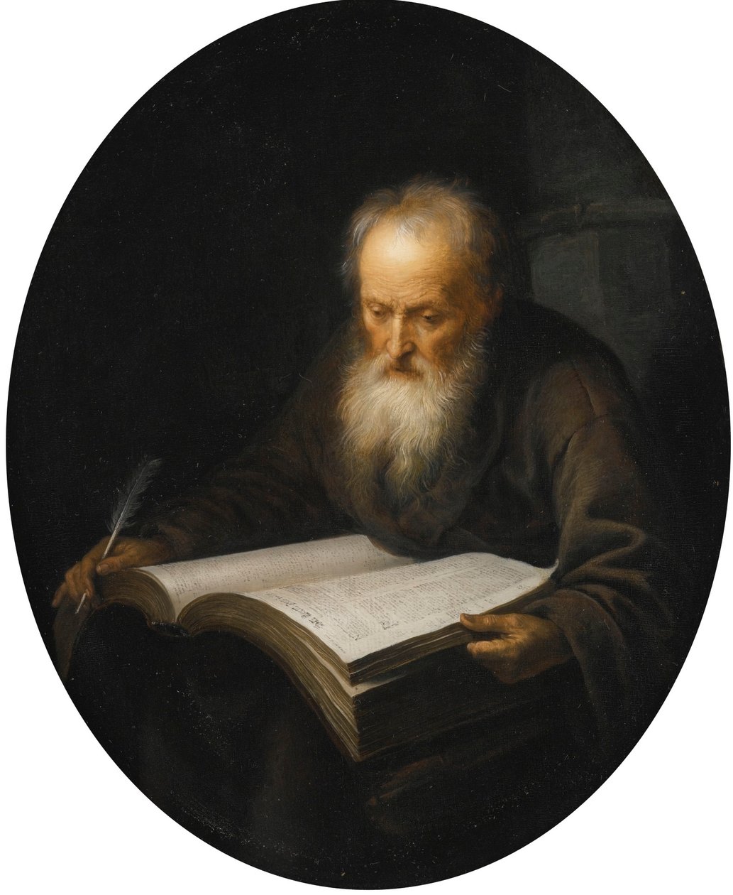 Öreg tudós egy könyvvel alkotó: Gerrit Dou