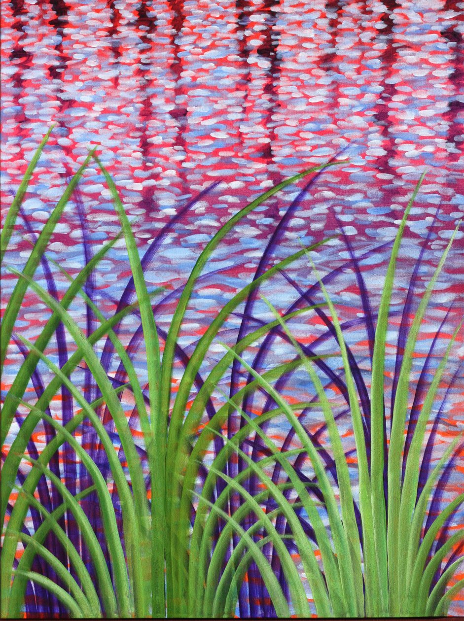 Creek nádas 08, 2014 (akril, vászon) alkotó: Gerrit Greve