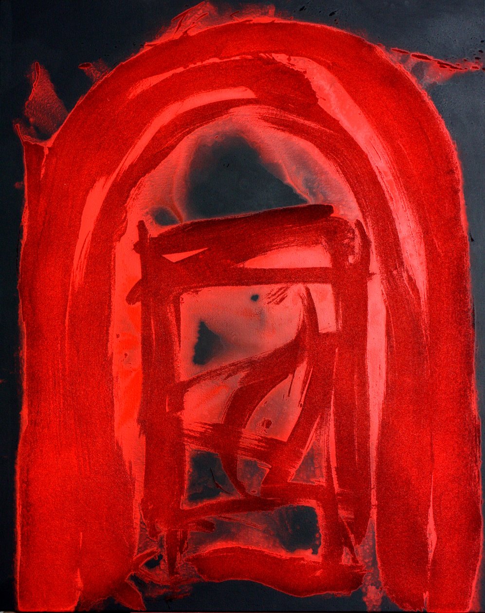 Doorway to Secrets, 2018 (homok és akril, vászon) alkotó: Gerrit Greve