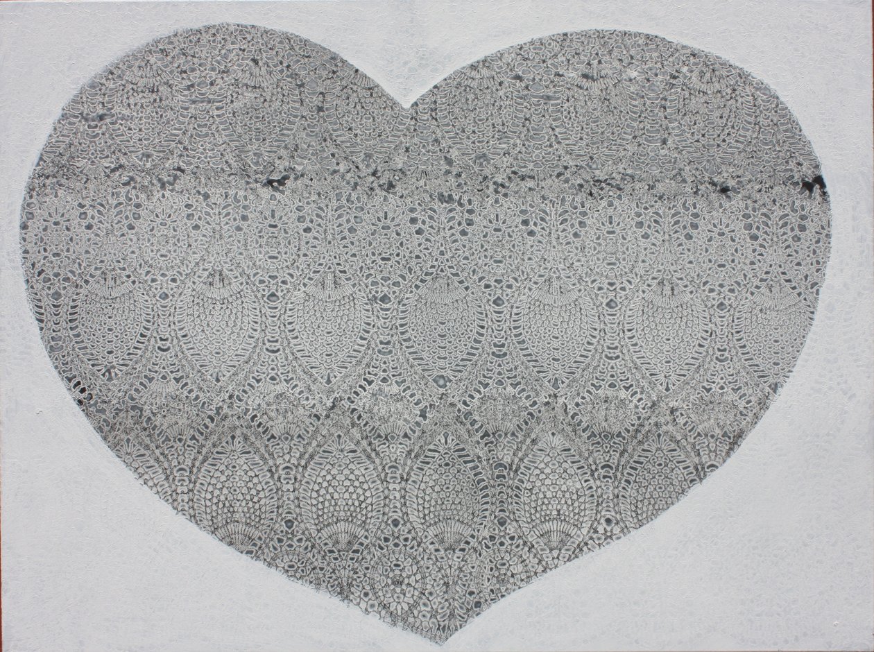 Heart Snow, 2023 (akril, vászon) alkotó: Gerrit Greve