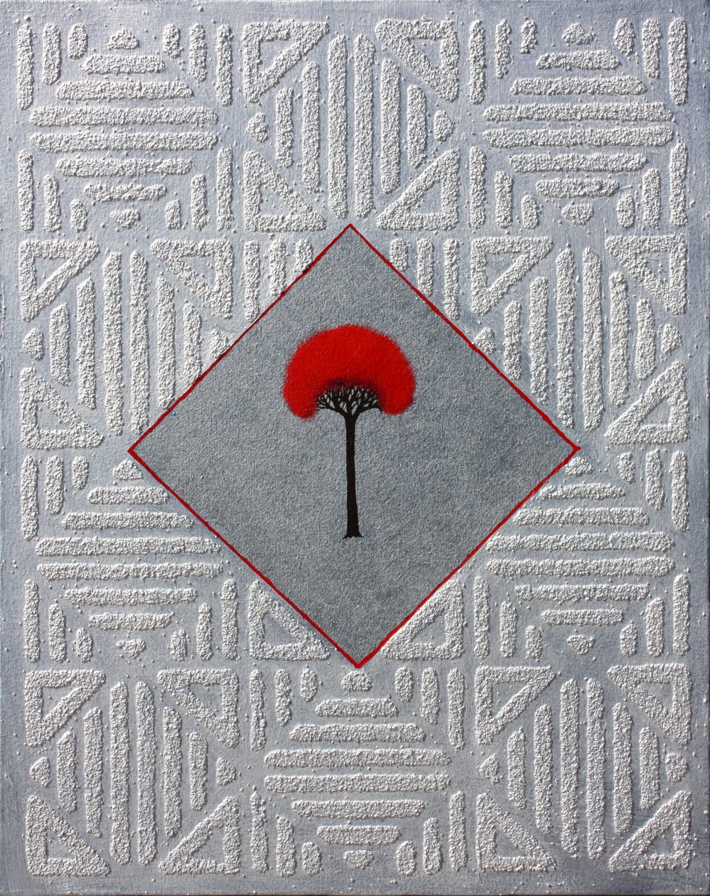 Icon Relic 23, 2002 (homok és akril vászonra) alkotó: Gerrit Greve