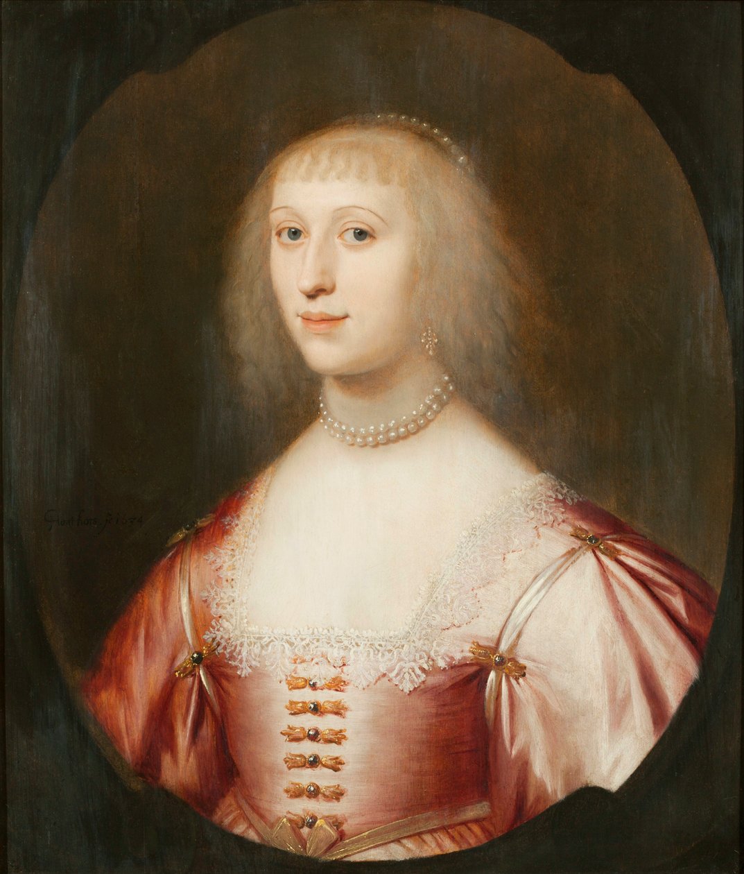 Solms-Braunfels Amalia portréja 1602-1675, 1634. alkotó: Gerrit van Honthorst