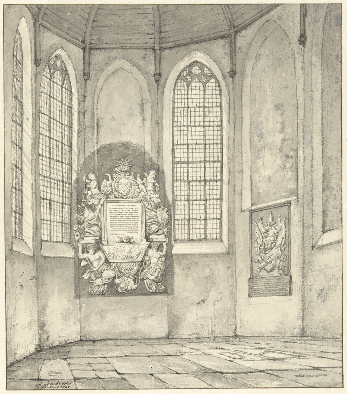 Anthony Pieterson sírja a szörnyeteg templomában alkotó: Gerrit Lamberts