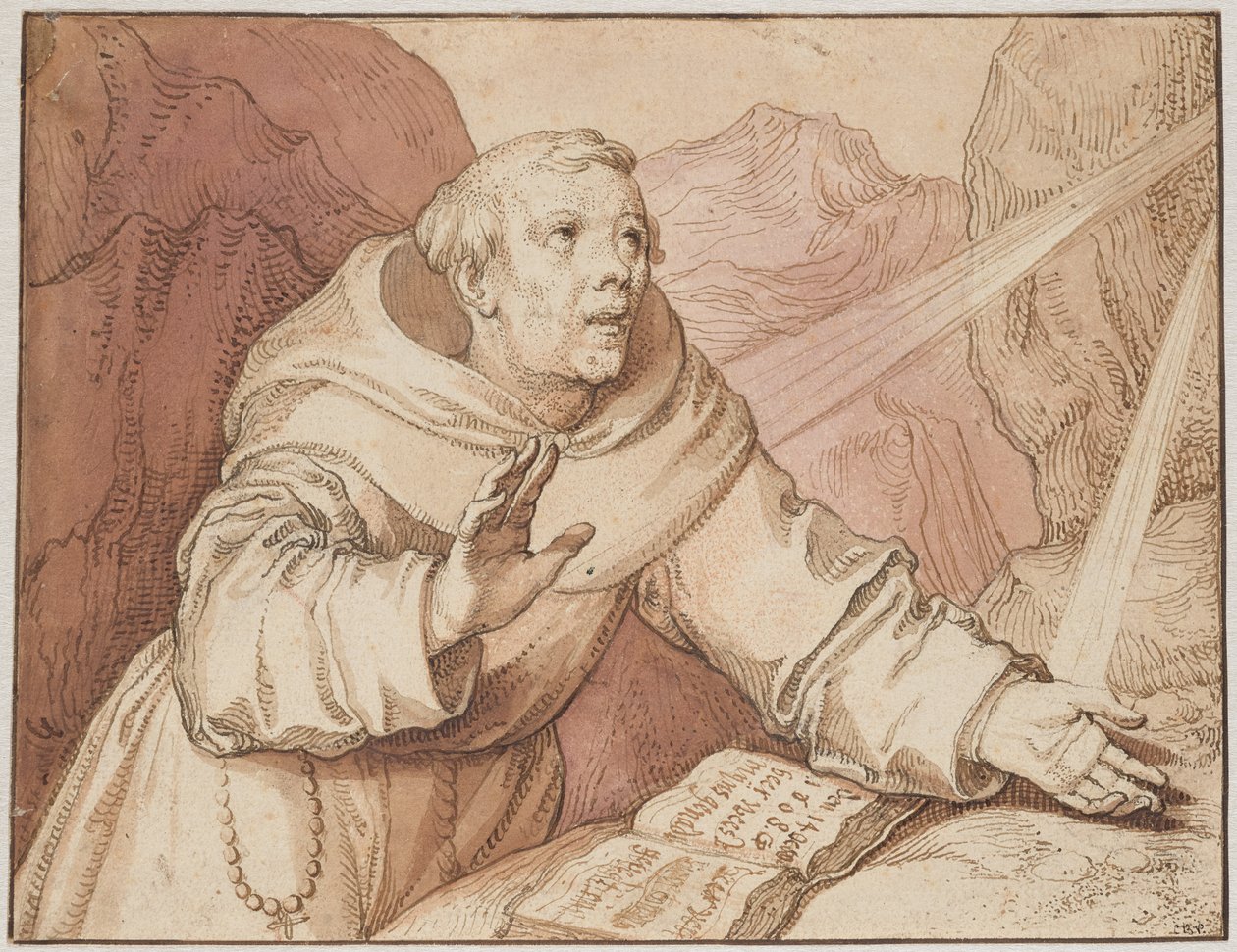 Szent Ferenc kapja a stigmákat alkotó: Gerrit Pietersz.