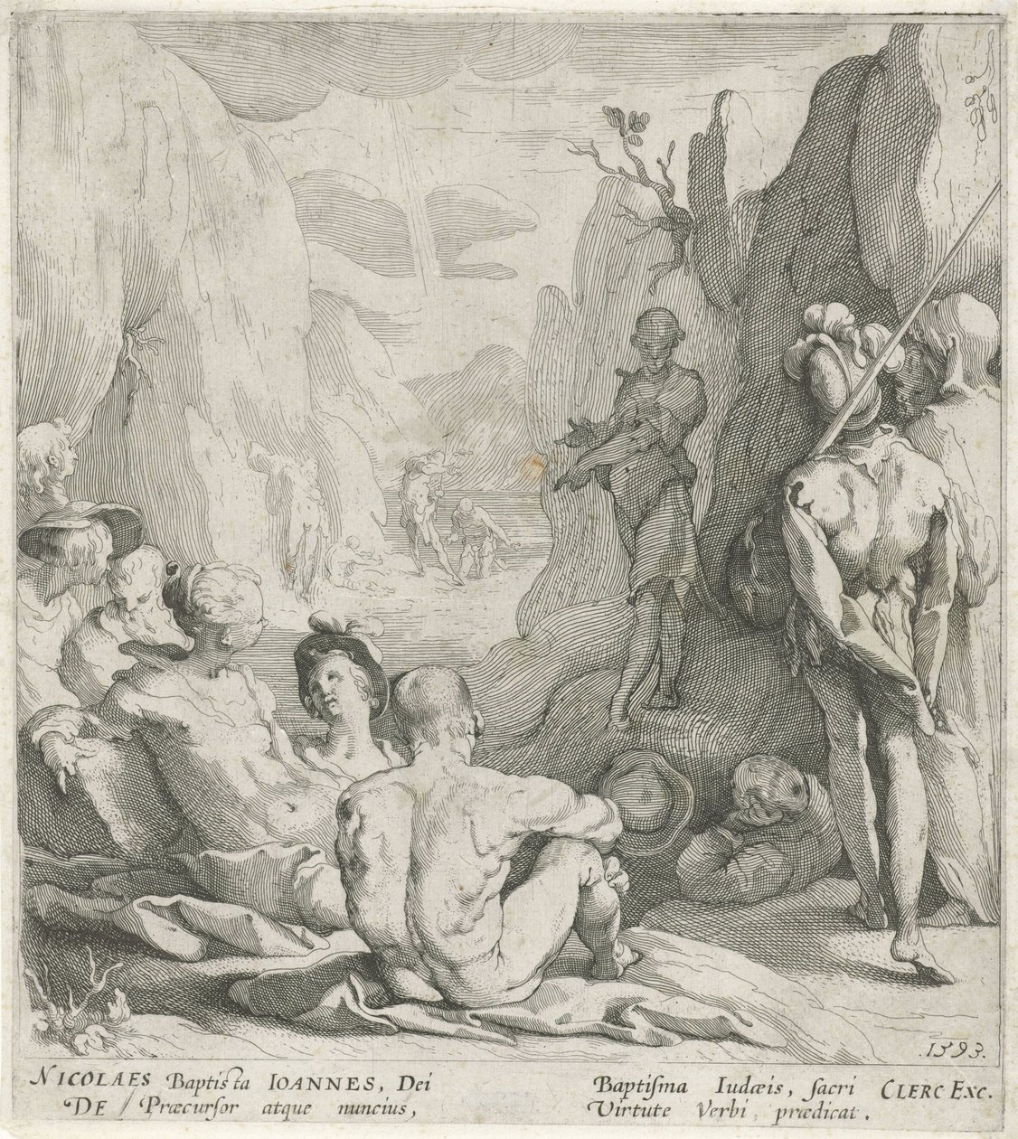 Keresztelő János igehirdetése alkotó: Gerrit Pietersz. Sweelink