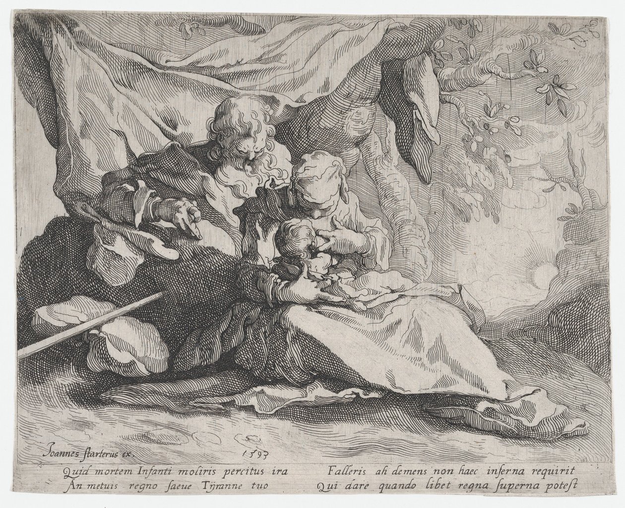 A többi az egyiptomi repülésben, 1593. alkotó: Gerrit Pietersz Sweelink