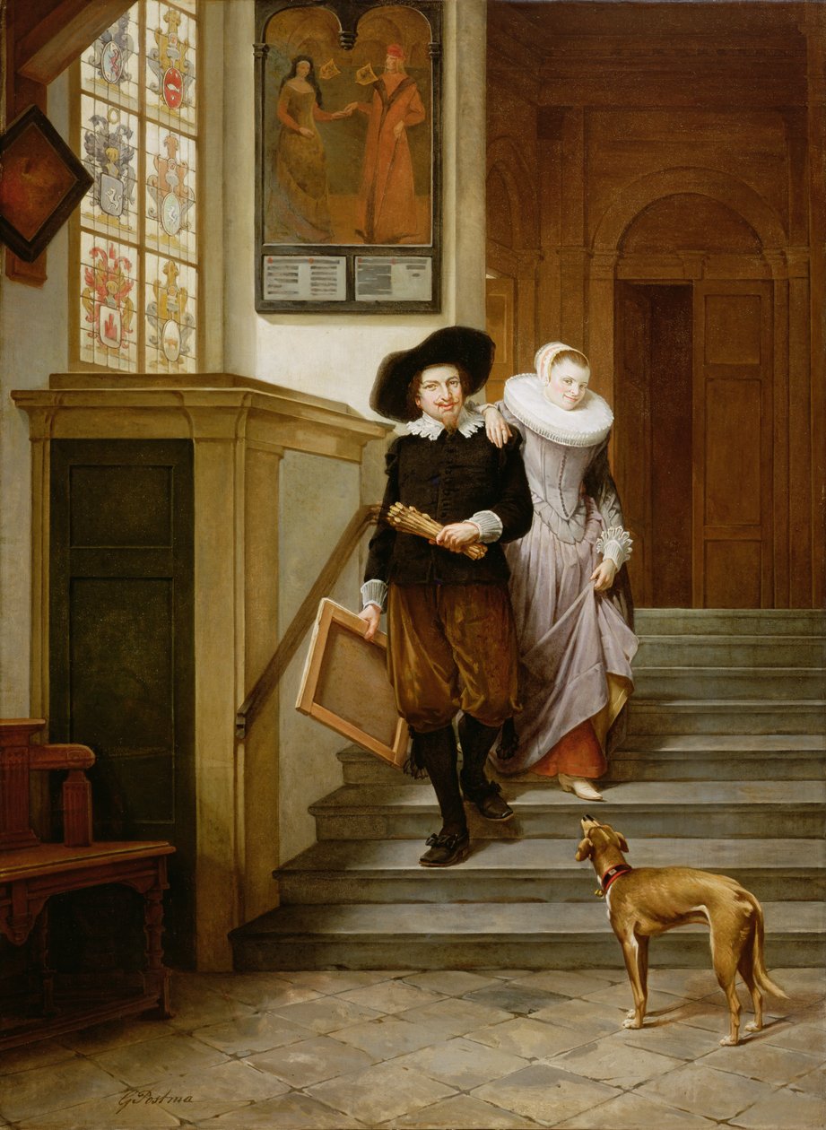 Frans Hals (1580-1666) és felesége, Lysbeth Reyniersdr alkotó: Gerrit Postma