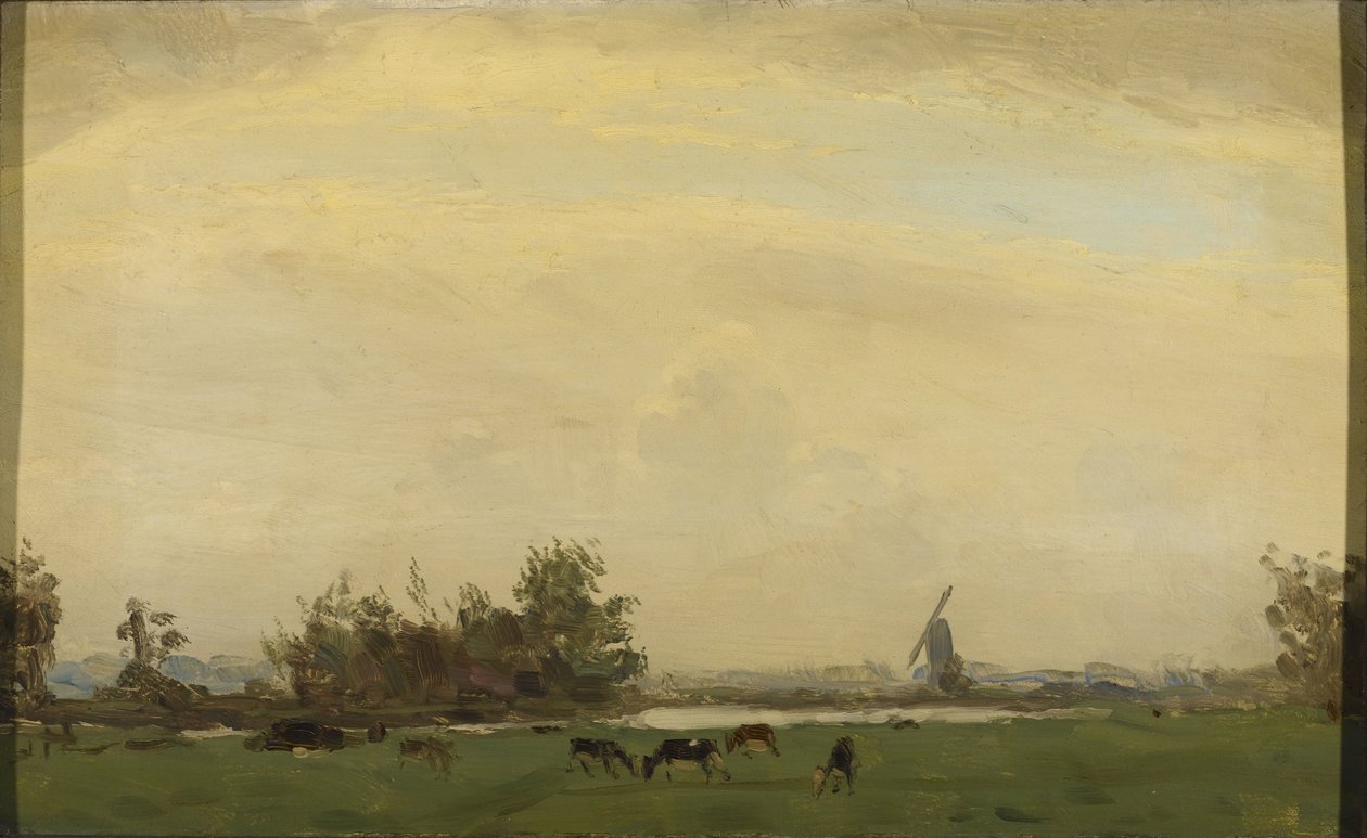 Réti táj a Spaarne-n alkotó: Gerrit Willem Dijsselhof