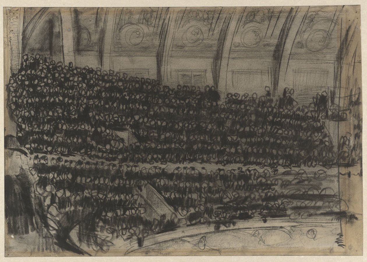 Nézők a Circus Carré lelátóján alkotó: Gerrit Willem Dijsselhof